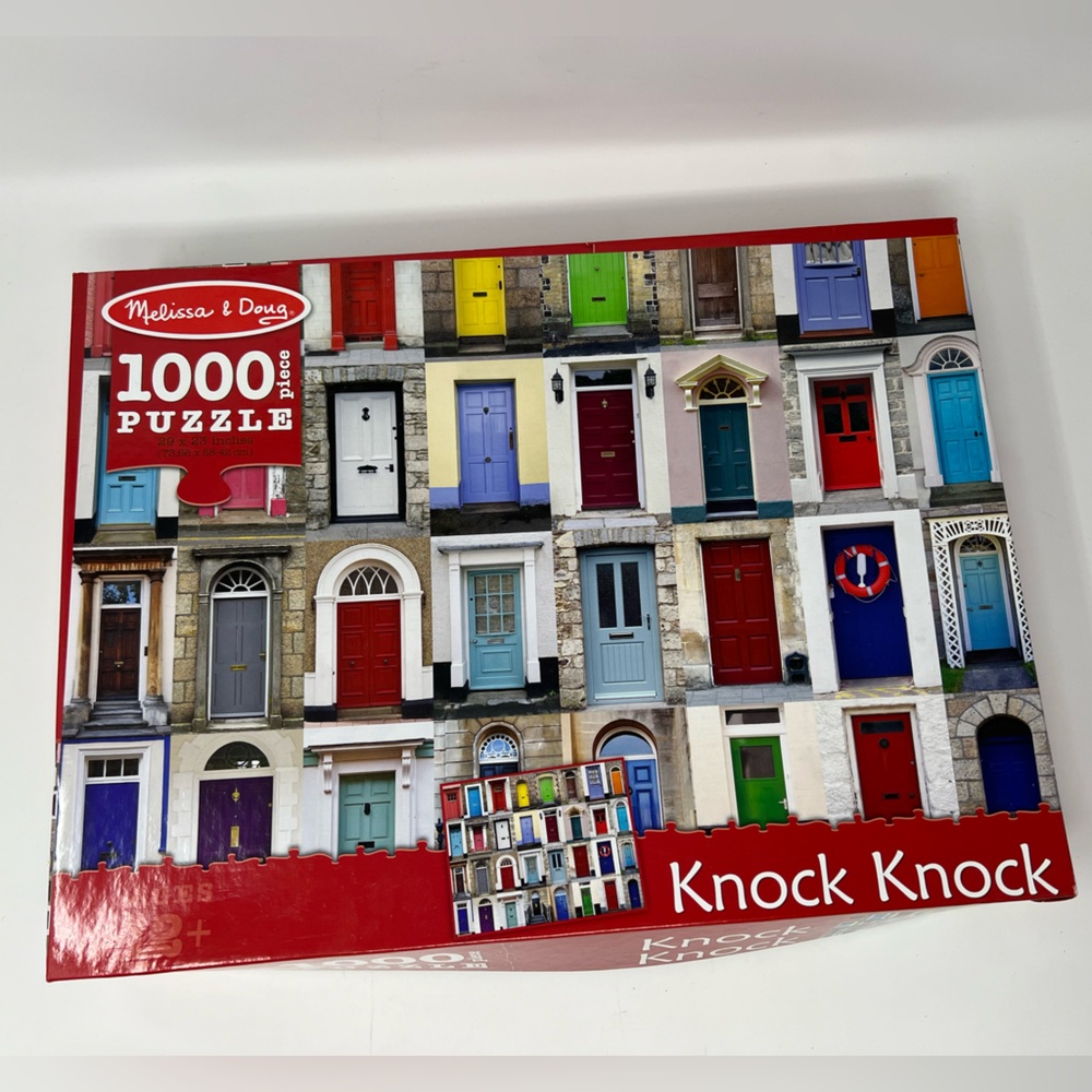 Melissa & Doug 1000 Piece Knock Knock Cardboard Colorful Doors Jigsaw Puzzle